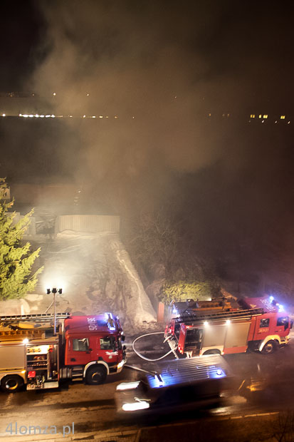 Akcja gaszenia pożaru na ul. Wyszyńskiego